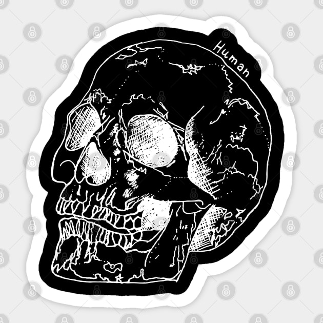 Human Skull Sticker by Geektopia